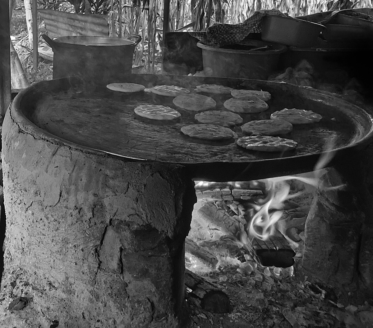 Pupusas al comal